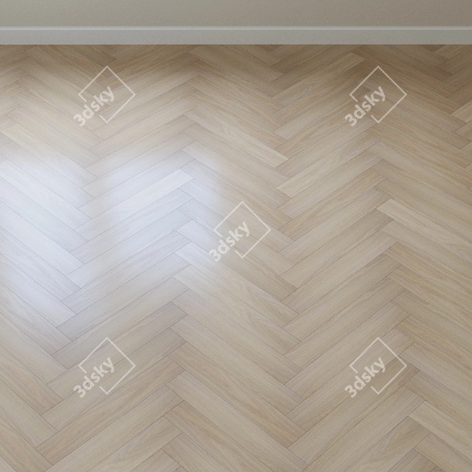 French Oak Chevron Aquafloor Laminate 3D model image 4