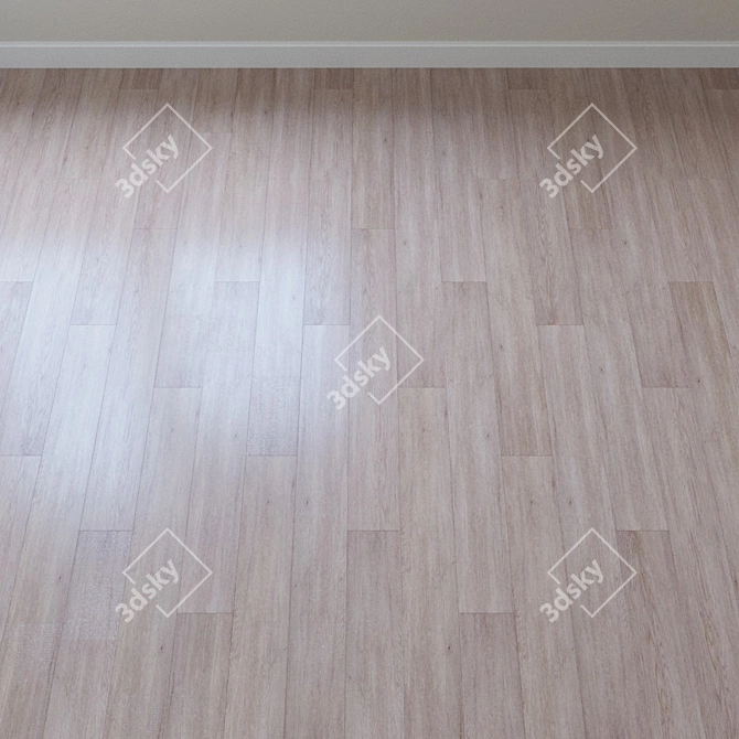 French Oak Chevron Vinyl Laminate 3D model image 2