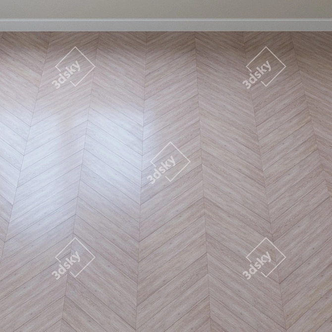 French Oak Chevron Vinyl Laminate 3D model image 3