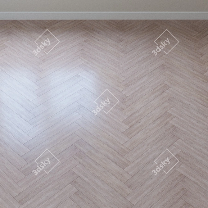 French Oak Chevron Vinyl Laminate 3D model image 4