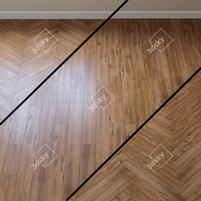 French Chevron Vinyl Laminate 3D model image 1