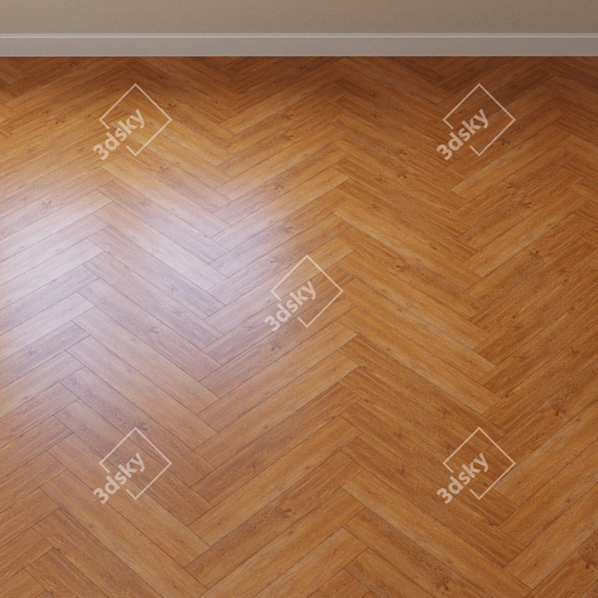 French Fir Chevron Vinyl Laminate 3D model image 1