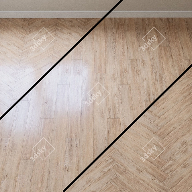 French Oak Chevron AquaFloor - AF3207N 3D model image 1