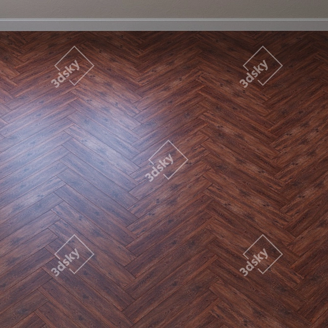 French Pine Chevron Vinyl Laminate 3D model image 3