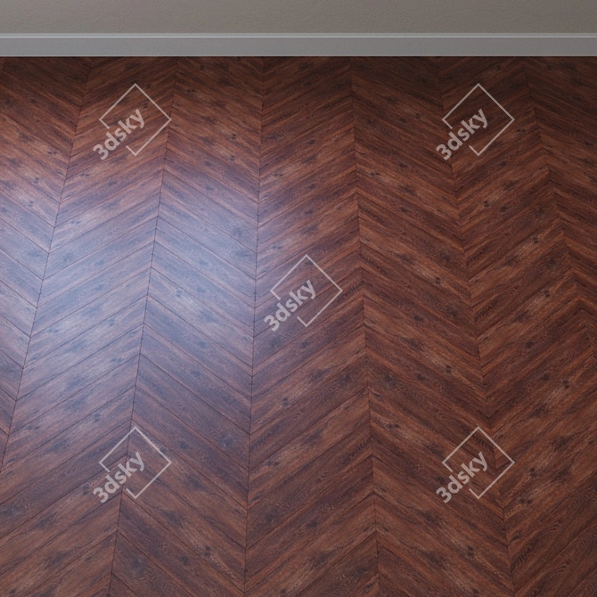 French Pine Chevron Vinyl Laminate 3D model image 4