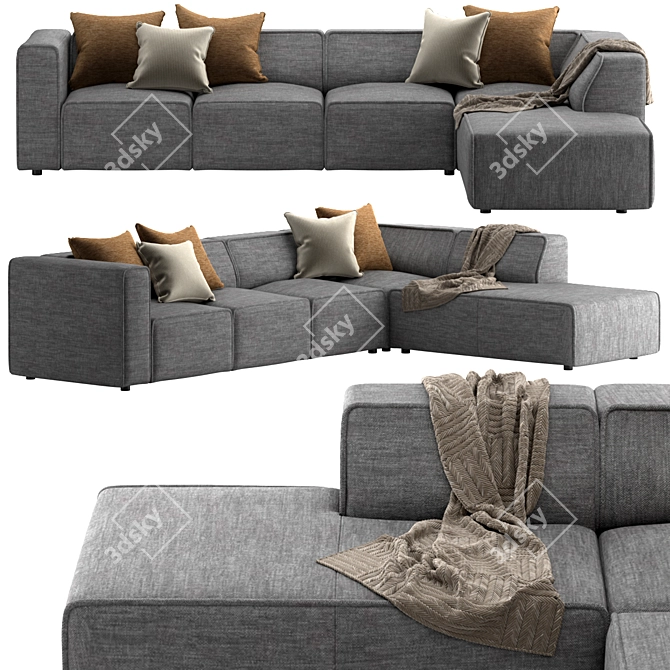 Carmo Corner Sofa: Modern & Spacious 3D model image 1