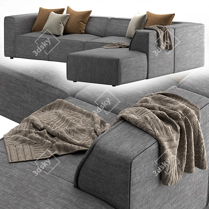 Carmo Corner Sofa: Modern & Spacious 3D model image 2