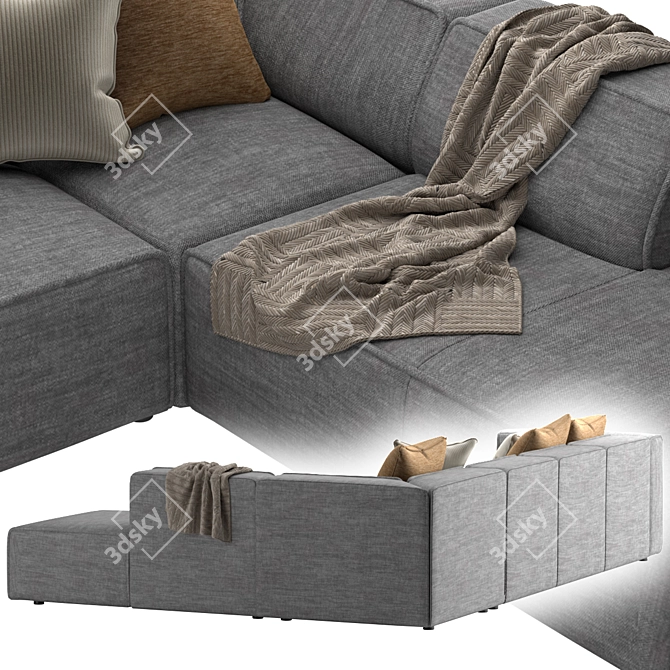 Carmo Corner Sofa: Modern & Spacious 3D model image 3