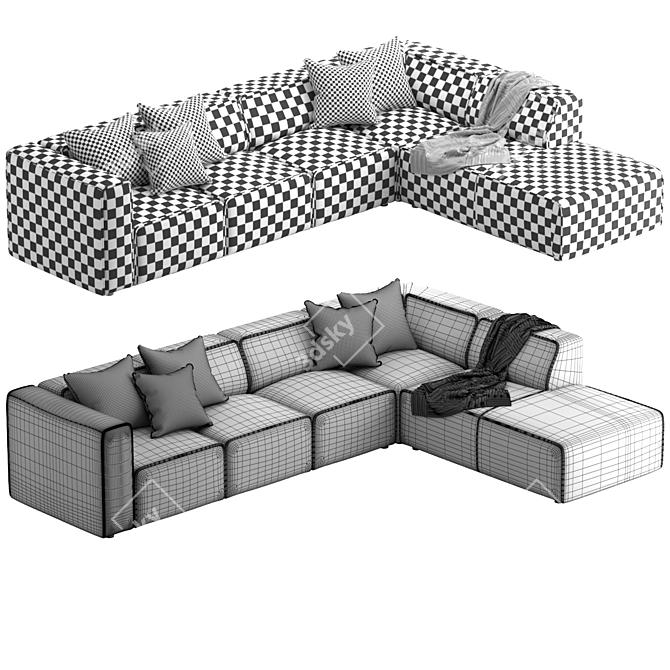 Carmo Corner Sofa: Modern & Spacious 3D model image 4