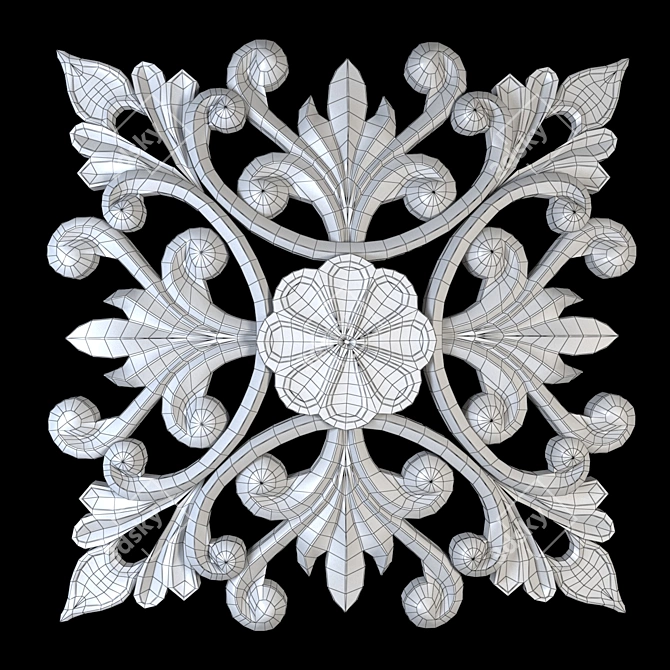 Elegant Decorative Ornament 3D model image 2