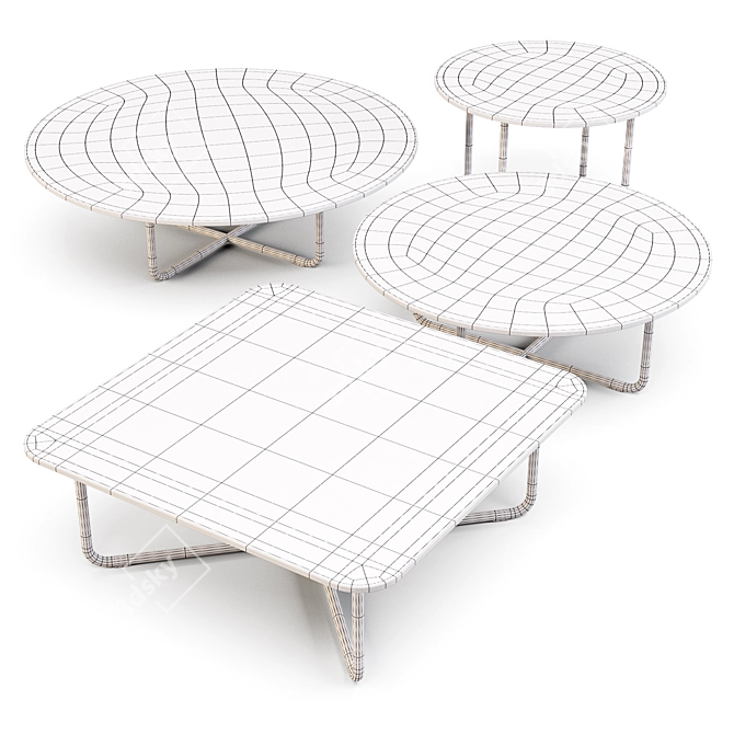 Minotti Sunray Meg Coffee Tables 3D model image 4