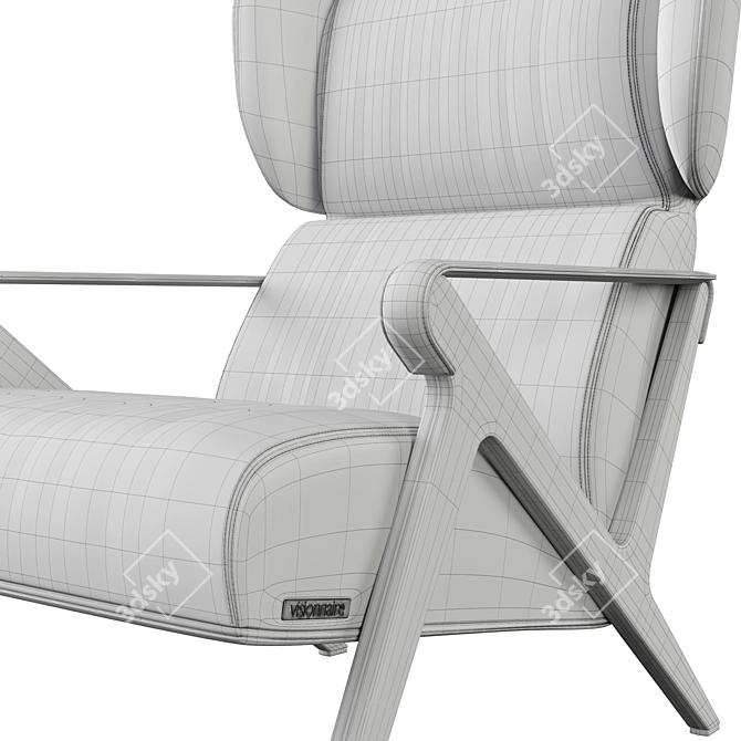 Luxury Leather Armchair: Visionnaire Imagine 3D model image 5