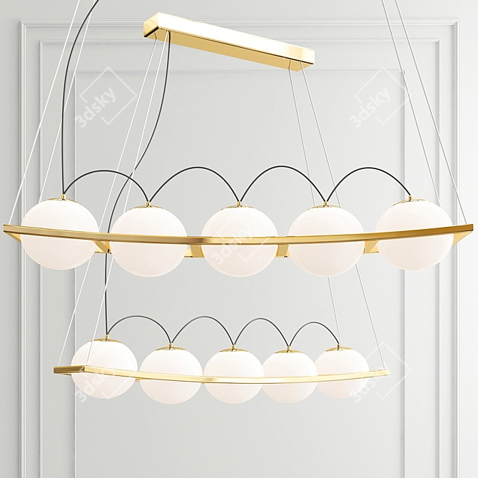 Scandi LED Chandelier - 80cm 3D model image 1