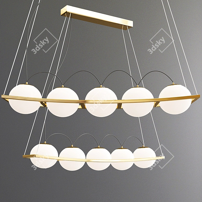 Scandi LED Chandelier - 80cm 3D model image 3