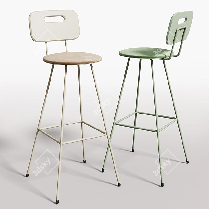 Delo Design Norm Bar Stool 3D model image 3