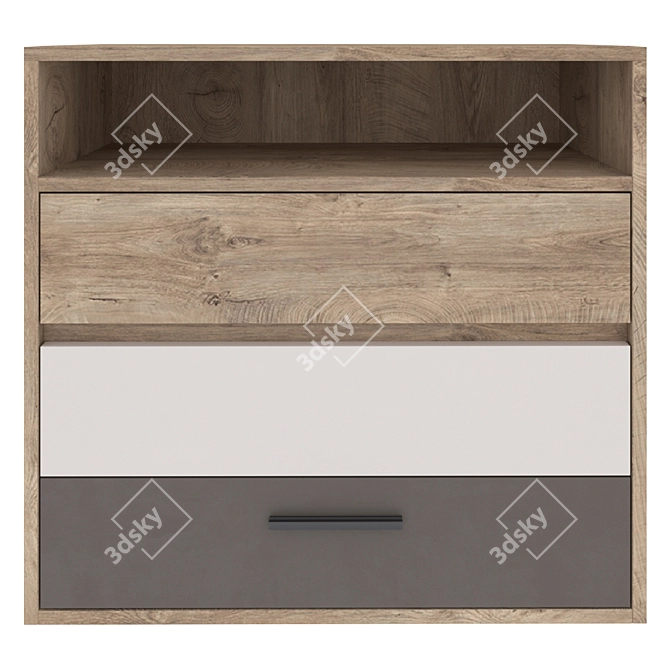 Mito MI 4 Endgrain Oak Chest 3D model image 1