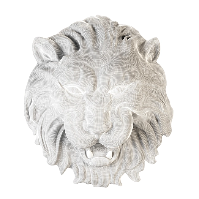  Majestic Lion Sculpture 3D model image 2