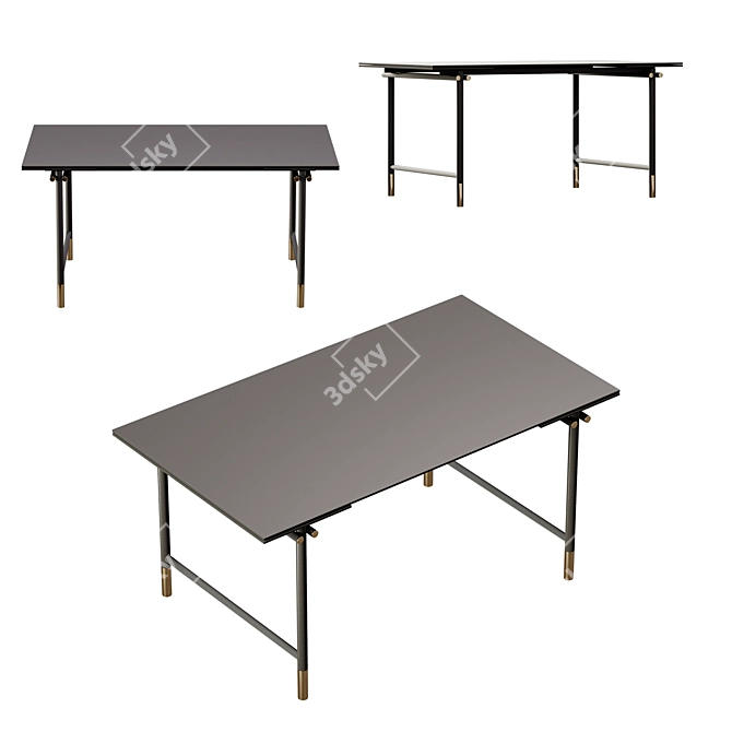 Contemporary Monogram Table 3D model image 1