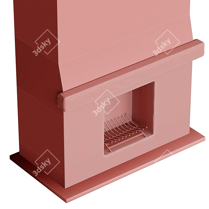 Luxury Fireplace: 200cm x 100cm x 335cm 3D model image 3