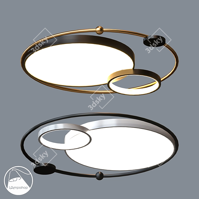 Platinum Chandelier: Chic and Elegant 3D model image 1