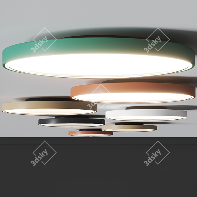 Modern PUNTO Mounted Lamp 3D model image 2