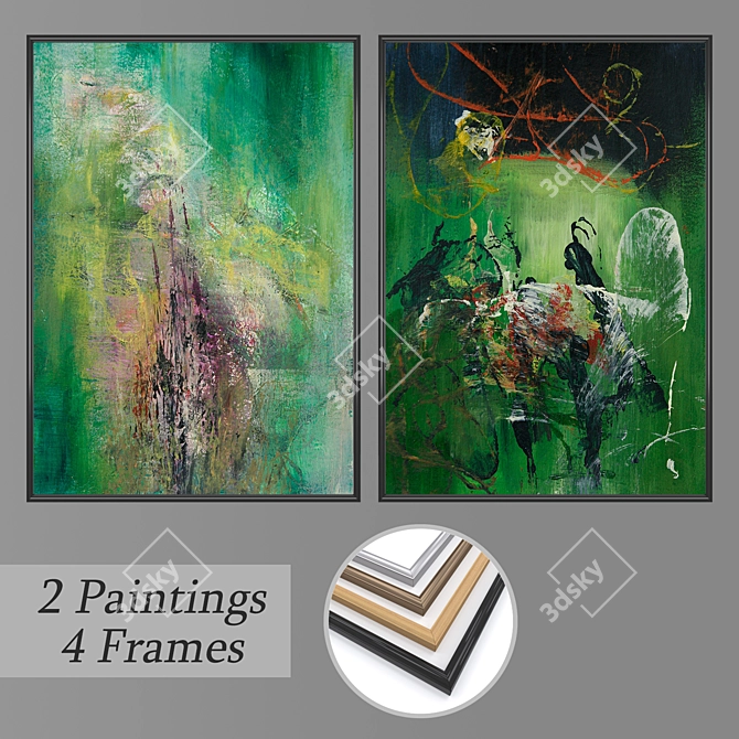 Artful Wall Decor Set 3D model image 1