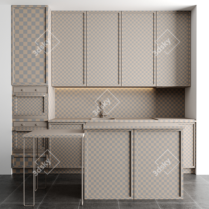 Modern Modular Kitchen - Easy to Edit 3D model image 5