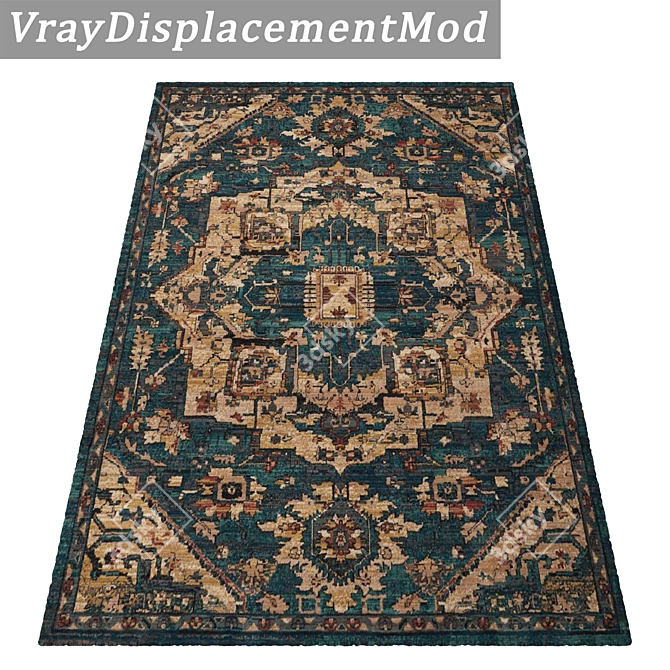 Luxury Textured Carpet Set 3D model image 3