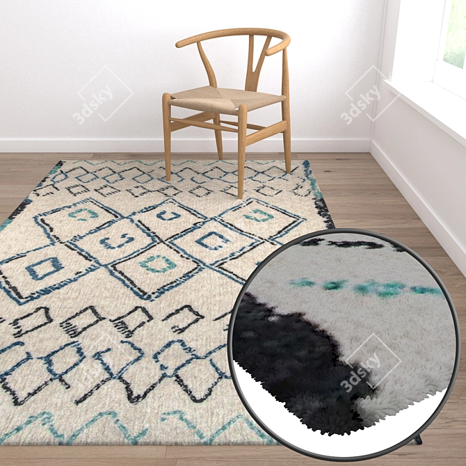 Luxury Texture Carpets Set 3D model image 5