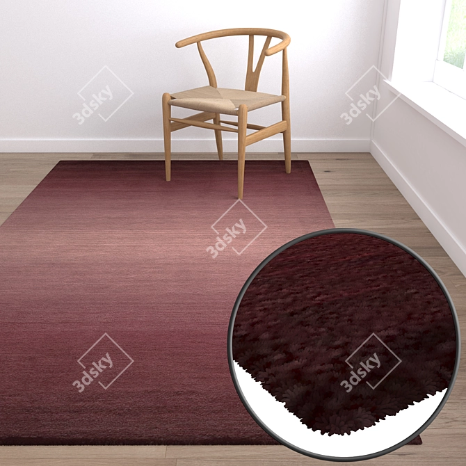 Luxury Rug Set: High-Quality Textures 3D model image 5