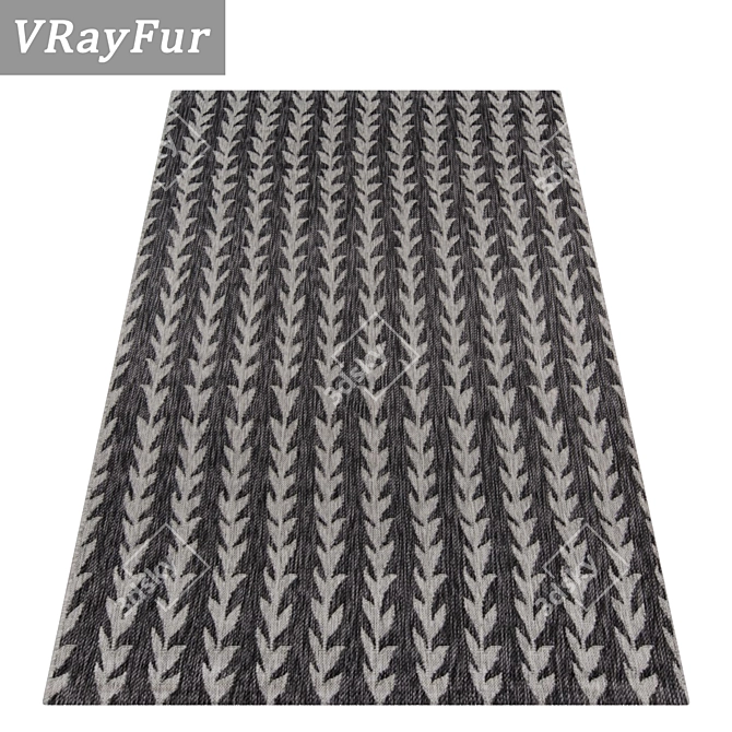 Title: Versatile Textured Carpet Set 3D model image 2