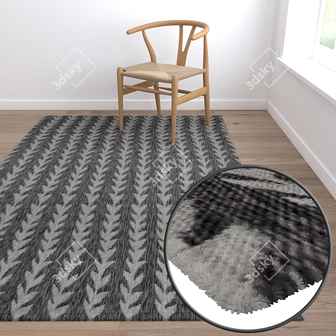 Title: Versatile Textured Carpet Set 3D model image 5