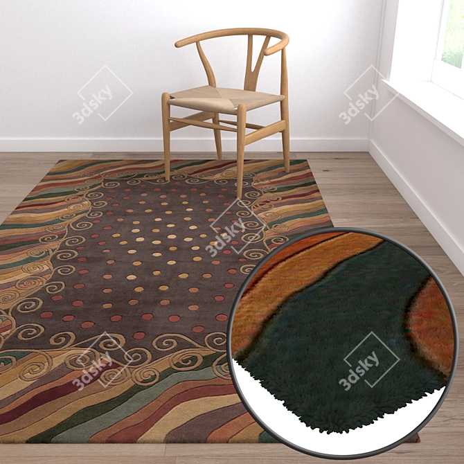 Luxury Carpet Set: High-Quality Textures 3D model image 5