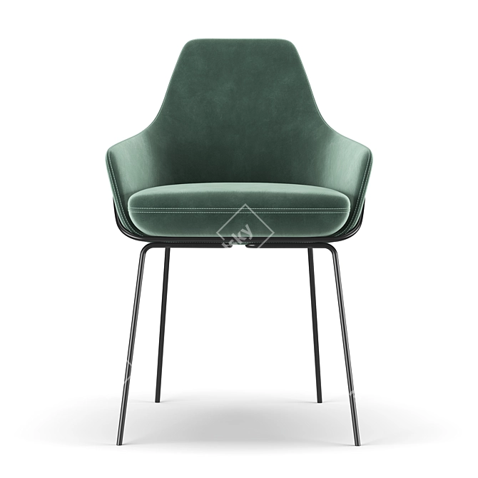 Elegant and Comfortable Jackie Chair 3D model image 2