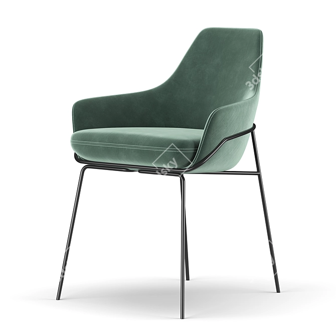 Elegant and Comfortable Jackie Chair 3D model image 3