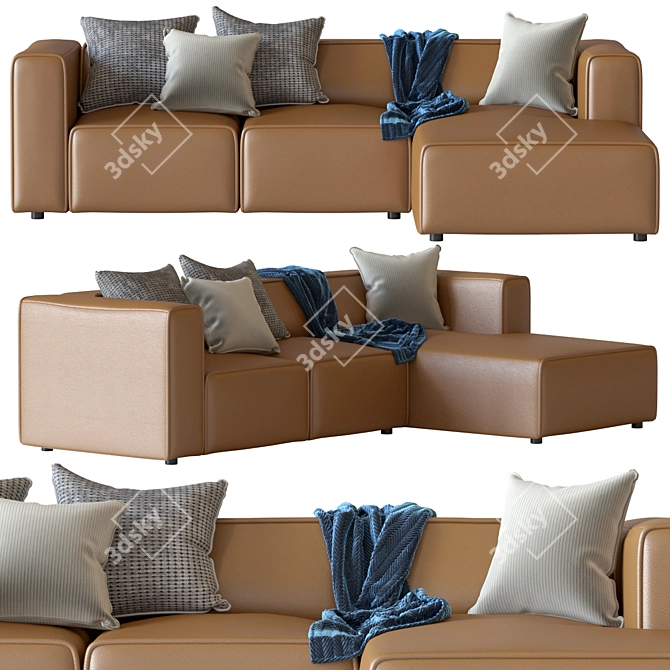 Modern Boconcept-Carmo Motion Sofa with Resting Unit 3D model image 1