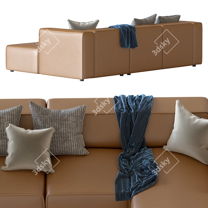 Modern Boconcept-Carmo Motion Sofa with Resting Unit 3D model image 3