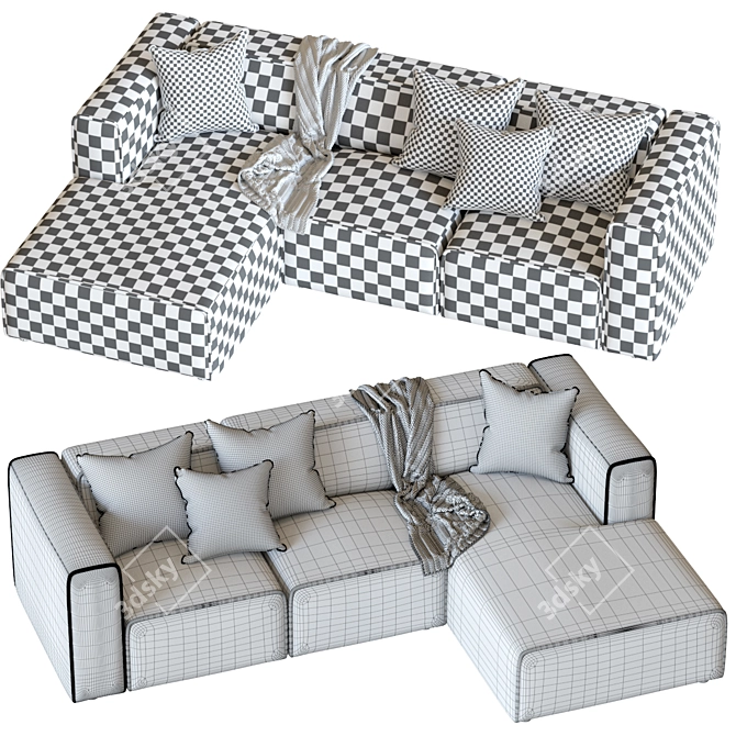Modern Boconcept-Carmo Motion Sofa with Resting Unit 3D model image 4