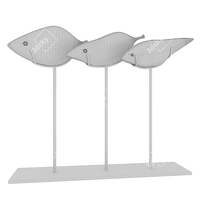 Fishy Table Decor: Unique and Eye-catching 3D model image 3