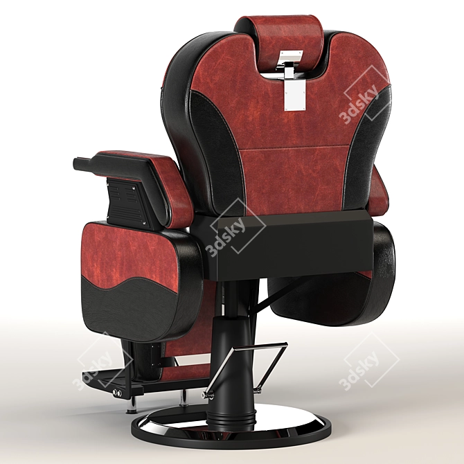Ultimate Barber Chair: Quad Mesh, Textured, UV Mapped 3D model image 2