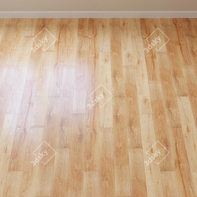 French Oak Chevron Vinyl Laminate, Aquafloor Realwood Glue 3D model image 2