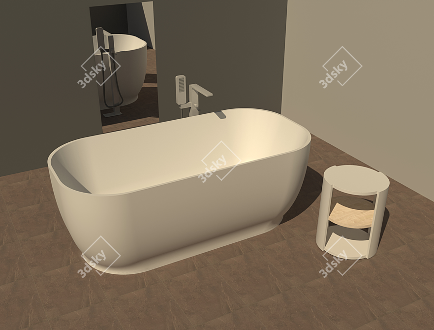 Bathroom Bliss: Stylish Interior Accessories 3D model image 1