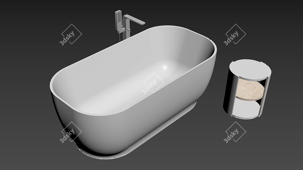 Bathroom Bliss: Stylish Interior Accessories 3D model image 2