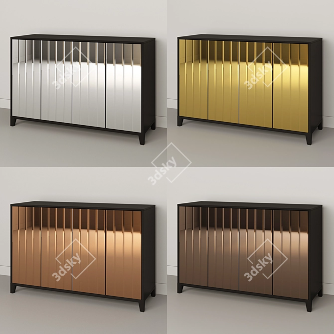 Dante Modern Dresser - Sleek and Stylish 3D model image 4