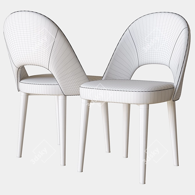 Sleek Boston Chair: Deep House Design 3D model image 3