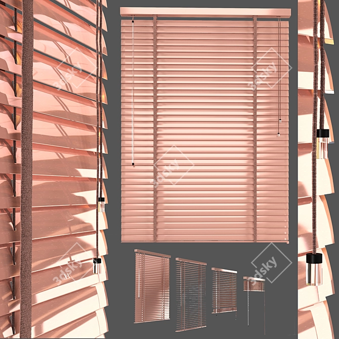 Metal Blind: 1200mm Length, 4 Positions 3D model image 10