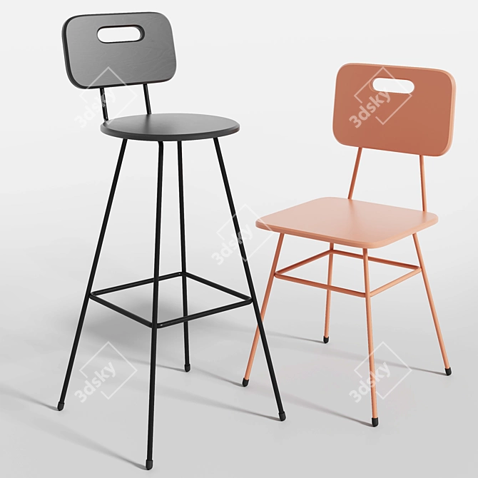 Delo Design Norm Chair 3D model image 1