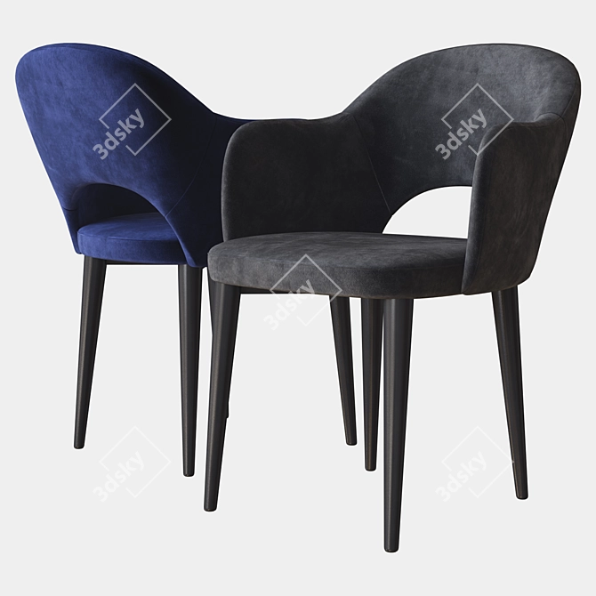 Sleek Martin Chair: Deep House Design 3D model image 1