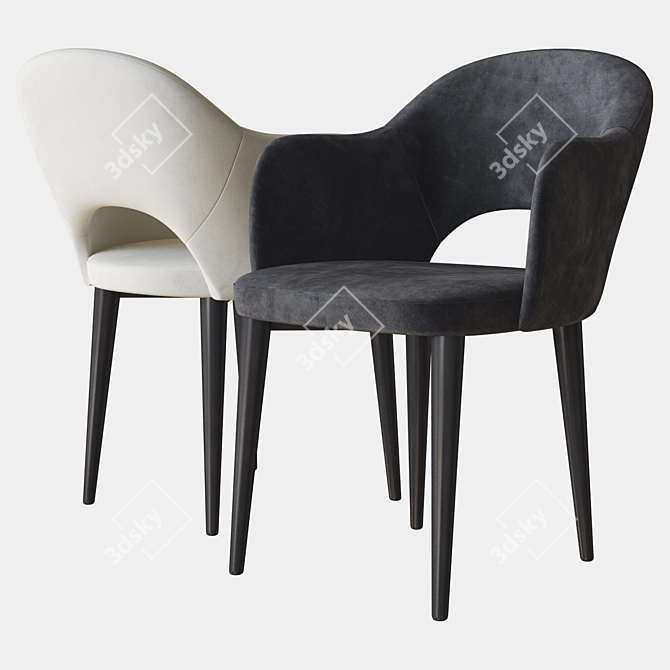 Sleek Martin Chair: Deep House Design 3D model image 2