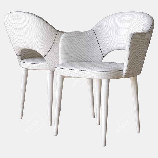 Sleek Martin Chair: Deep House Design 3D model image 3